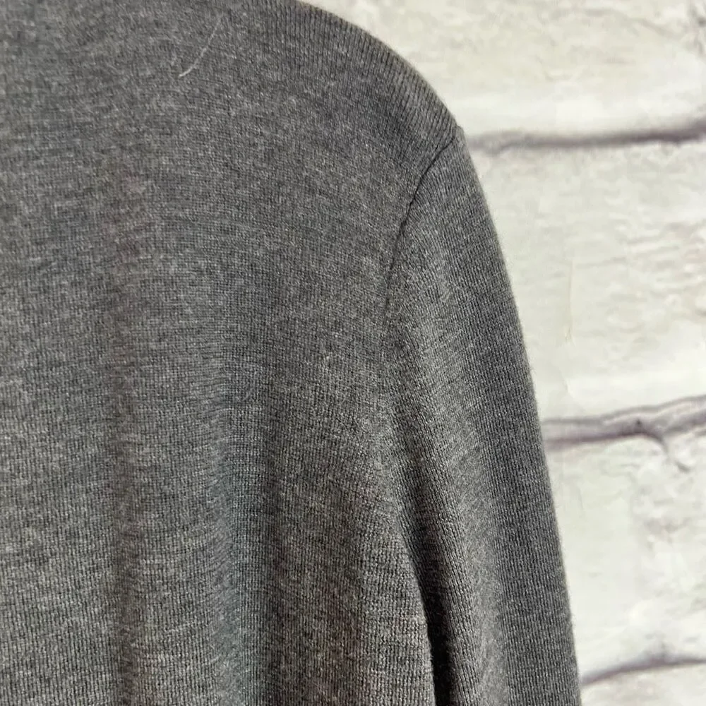 Eileen Fisher Women's XS‎ Gray Merino Wool Long Cardigan Sweater